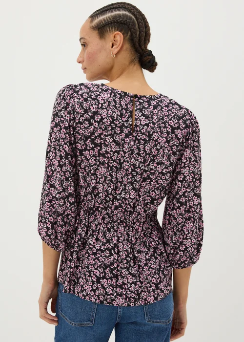 Black Ditsy Floral Blouse - 8 Image 2