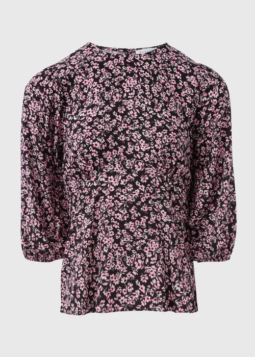 Black Ditsy Floral Blouse - 8 Image 4