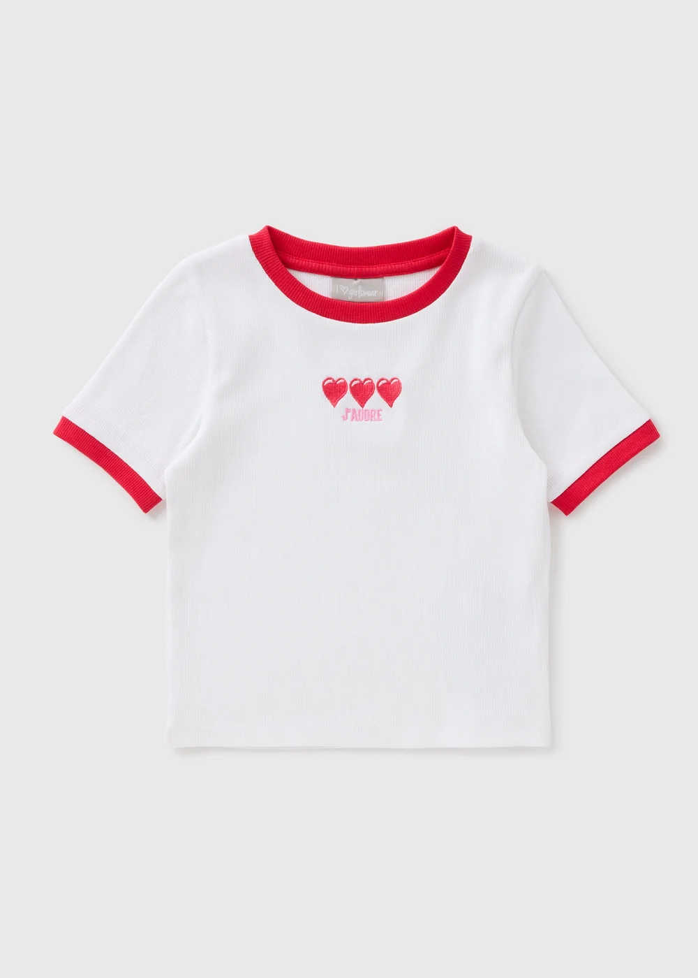 Girls White Jadore Heart T-Shirt (7-15yrs) - 7 Yrs Image 1
