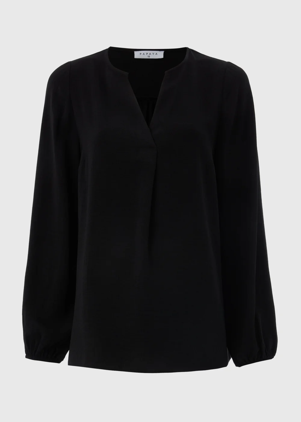 Black V-Neck Blouse - 8 Image 4