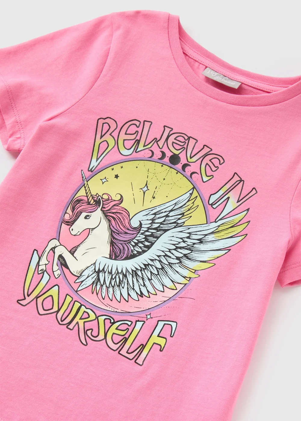Girls Pink Unicorn T-Shirt (7-15yrs) - 7 Yrs Image 2