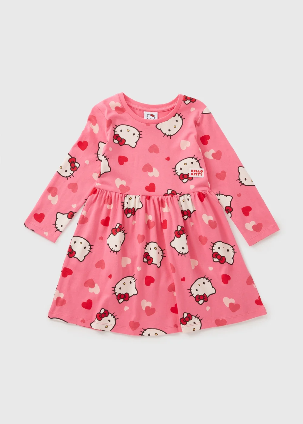 Hello Kitty Girls Pink Long Sleeve Dress (1-7yrs) - 1 half year to 2 Image 1