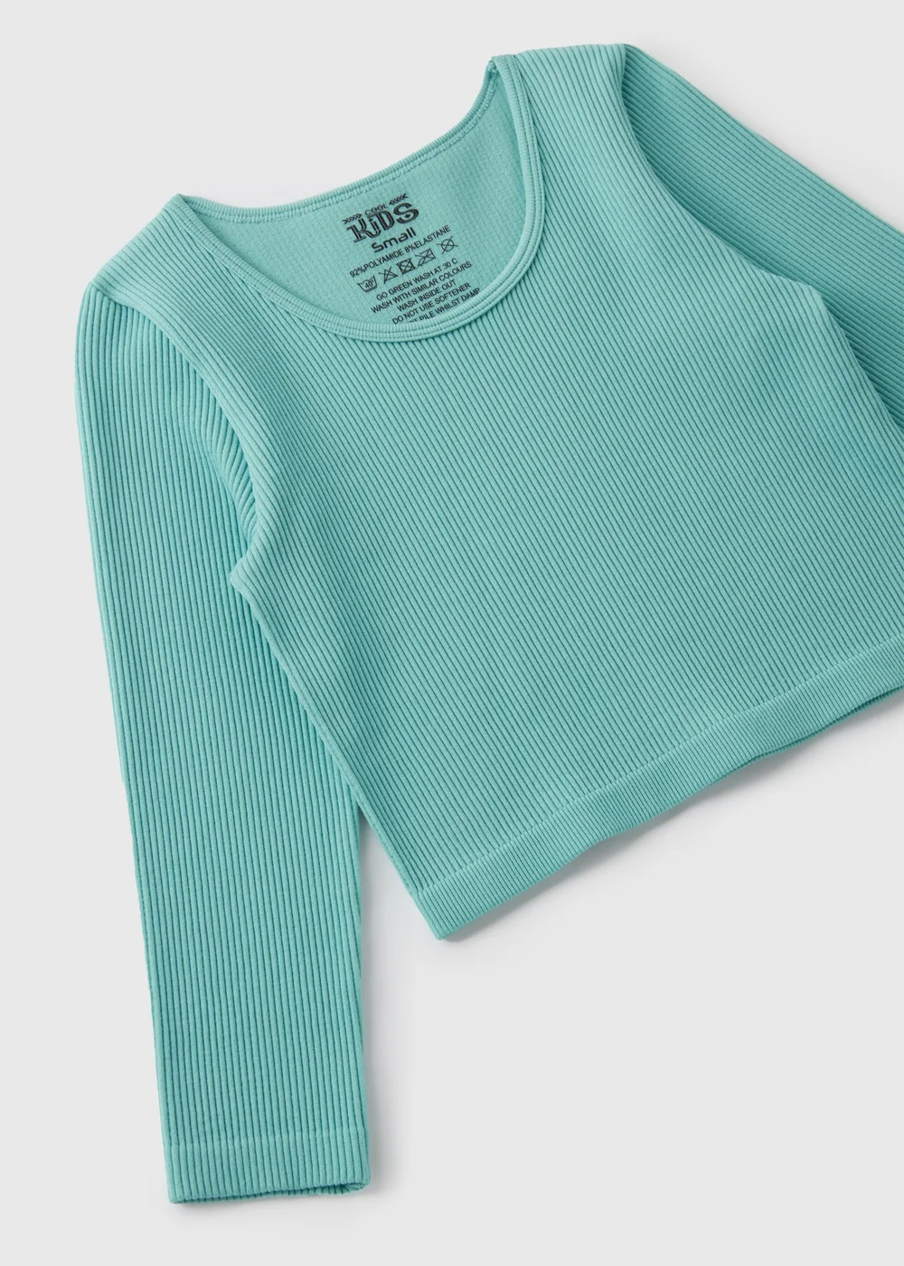 Girls Teal Seamless Long Sleeve Top (7-15yrs) - S Image 2