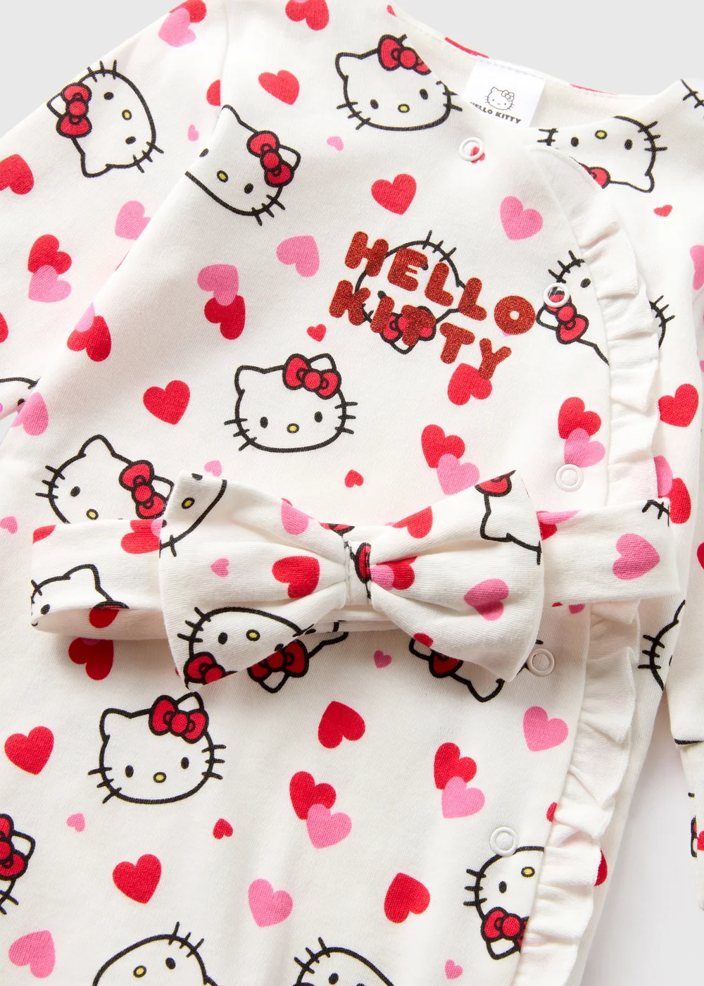 Hello Kitty Baby Cream Sleepsuit & Headband Set (Newborn-18mths) - Age 0 - 3 Months Image 2