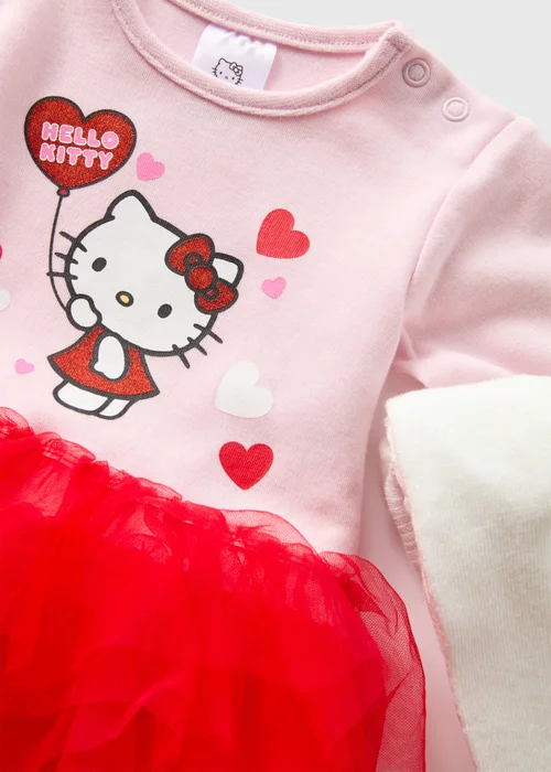 Hello Kitty Girls Pink Tutu Dress & Tights Set (Newborn-18mths) - 0-3 months Image 2