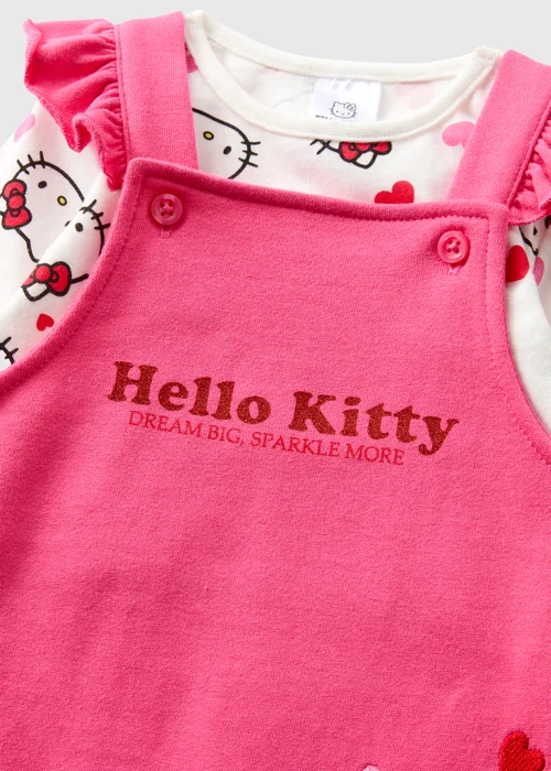 Hello Kitty Baby Pink Dungaree Set (Newborn-18mths) - 9-12 months Image 2