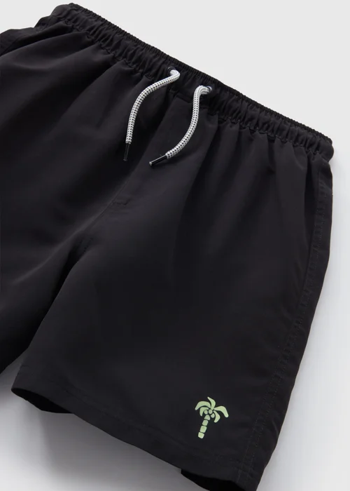 Boys Black Swim Shorts (7-15yrs) - 7 Yrs Image 2