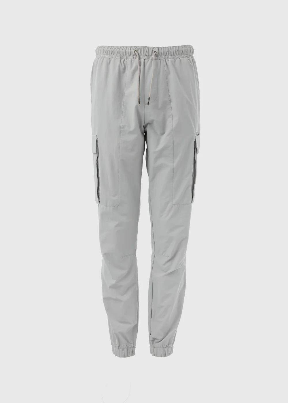 Grey Tech Cuffed Cargo Trousers - Small Image 3