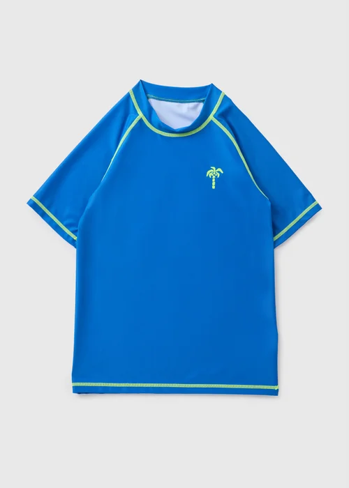 Boys Blue Rash Vest (7-15yrs) - 7 Yrs Image 1