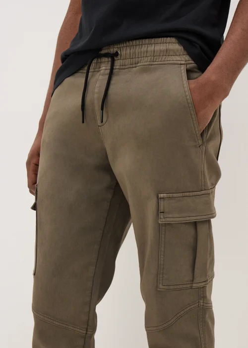 Brown Knitted Cargo Trousers - 30 Waist Regular Image 1