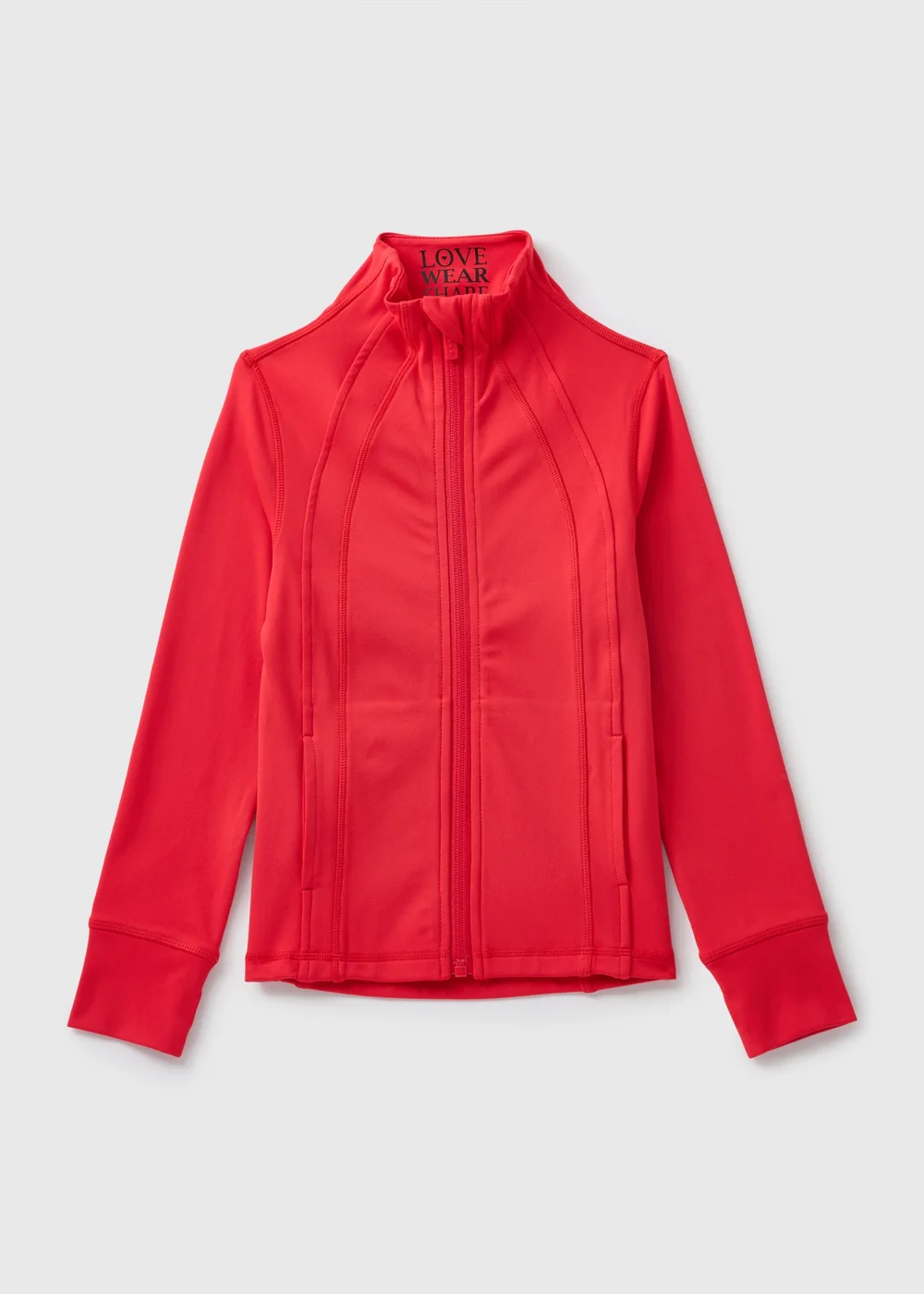 Girls Red Zip Up Sports Jacket (7-15yrs) - 7 Yrs Image 1
