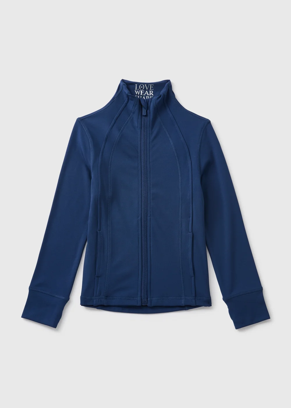 Girls Navy Zip Up Sports Jacket (7-15yrs) - Age 7 Years Image 1