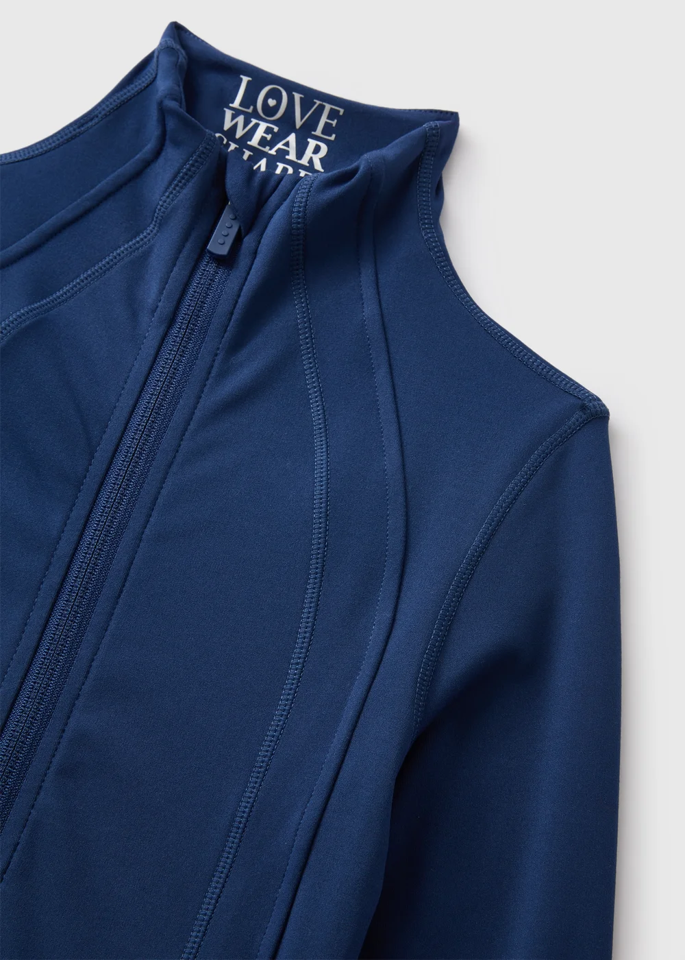 Girls Navy Zip Up Sports Jacket (7-15yrs) - Age 7 Years Image 2