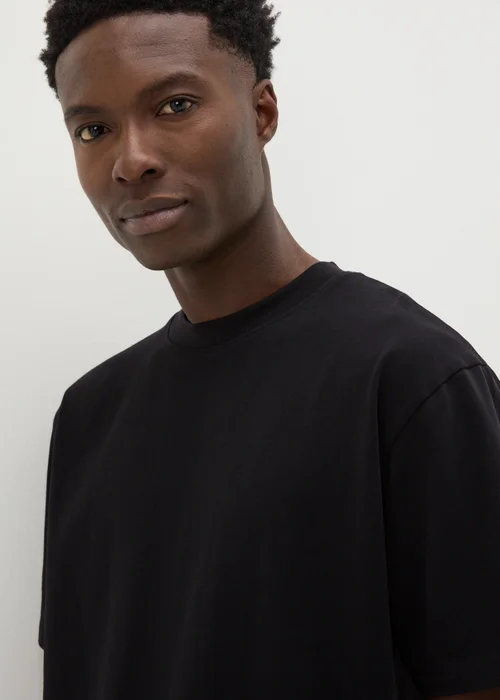 Black Oversized Heavyweight T-Shirt - S Image 2