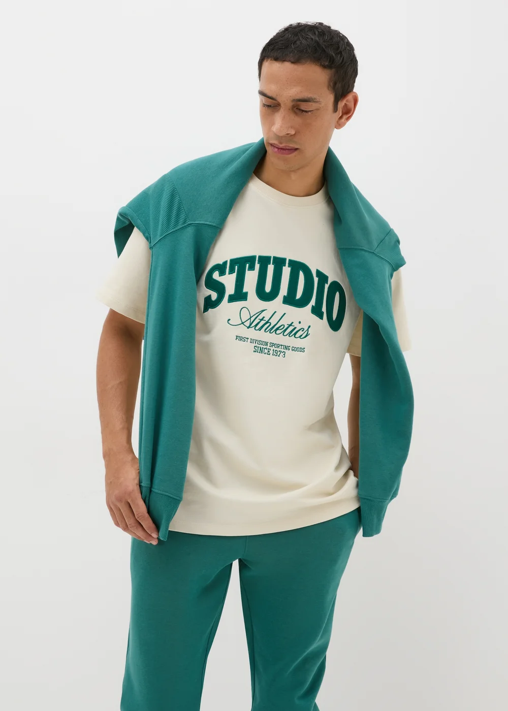 Ecru Varsity Studio Athletics T-Shirt - S Image 3