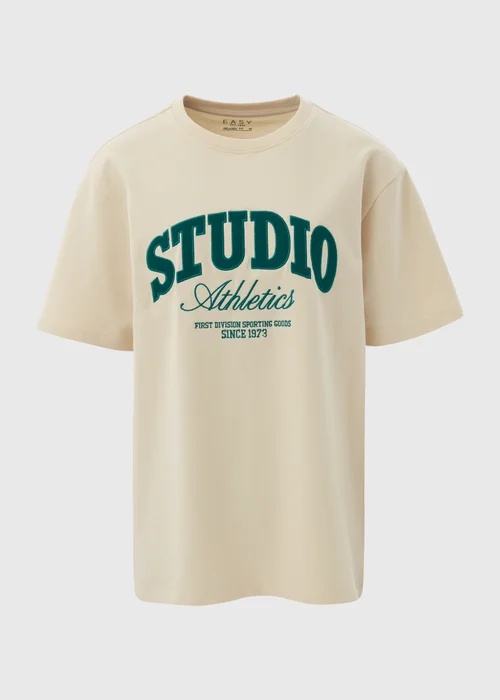 Ecru Varsity Studio Athletics T-Shirt - S Image 4