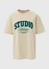 Ecru Varsity Studio Athletics T-Shirt - S Image 4