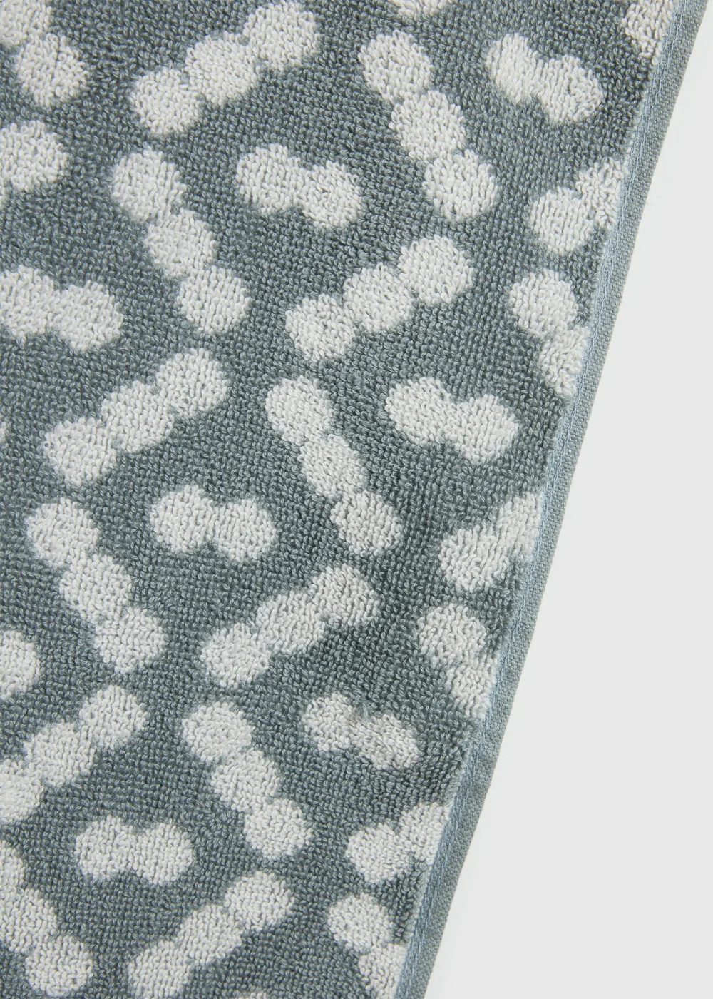 Duck Egg Geometric Jacquard Towel - Bath Towel Image 2