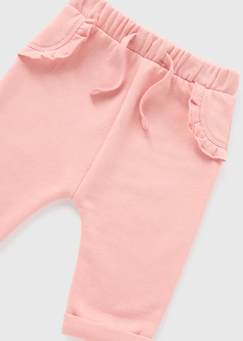 Baby Pink Frill Jogging Bottoms (Newborn-23mths) - 9-12 months Image 2