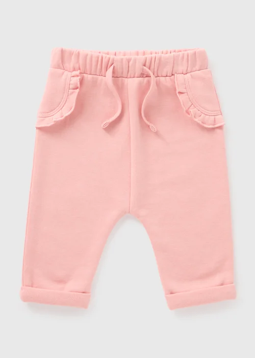 Baby Pink Frill Jogging Bottoms (Newborn-23mths) - 9-12 months Image 1