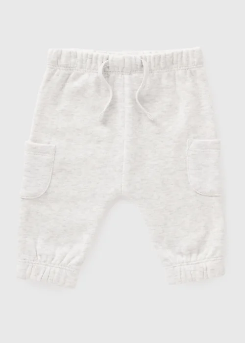 Baby Grey Cargo Jogging Bottoms (Newborn-23mths) - 9-12 months Image 1