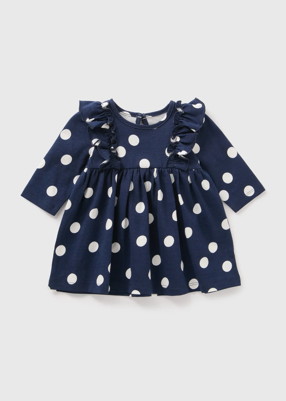 Baby Navy Spot Dress (Newborn-23mths) - 0-3 months Image 1