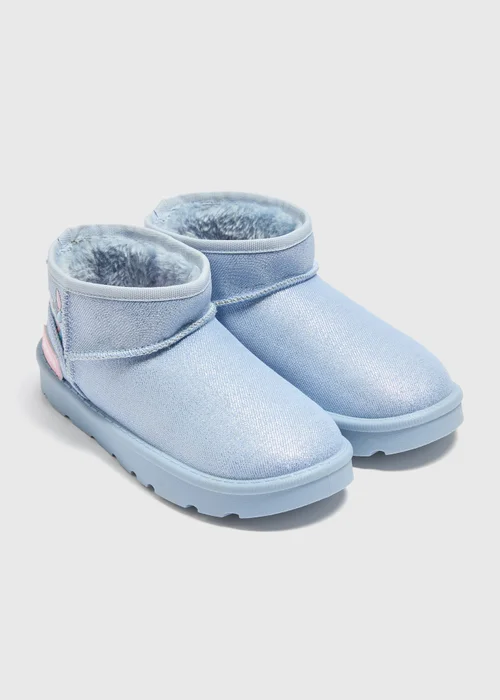 Disney Girls Blue Stitch Snug Boots (Younger 10-Older 5) - Size 1 Image 1