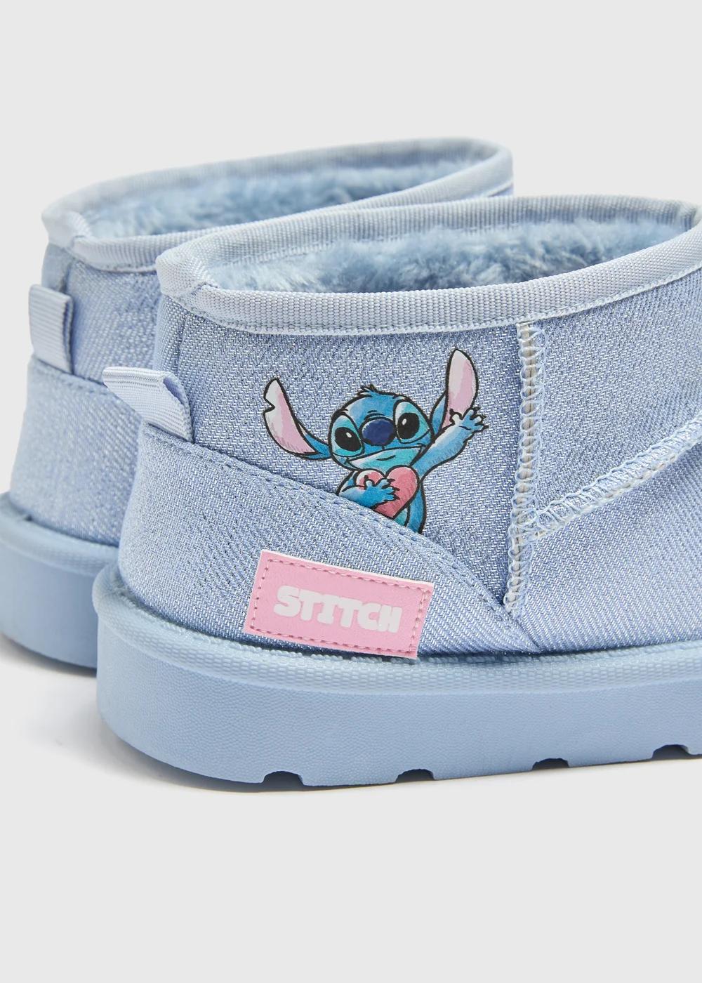 Disney Girls Blue Stitch Snug Boots (Younger 10-Older 5) - Size 1 Image 2
