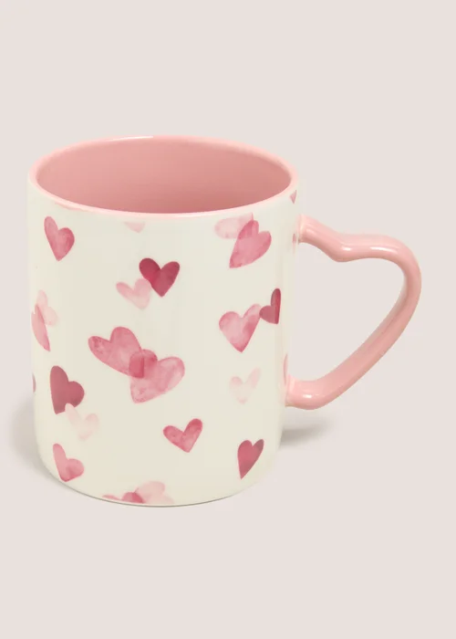 Pink Heart Valentines Mug Image 1