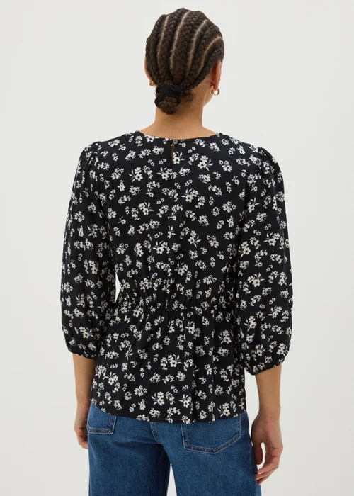 Black Floral Blouse - 8 Image 2