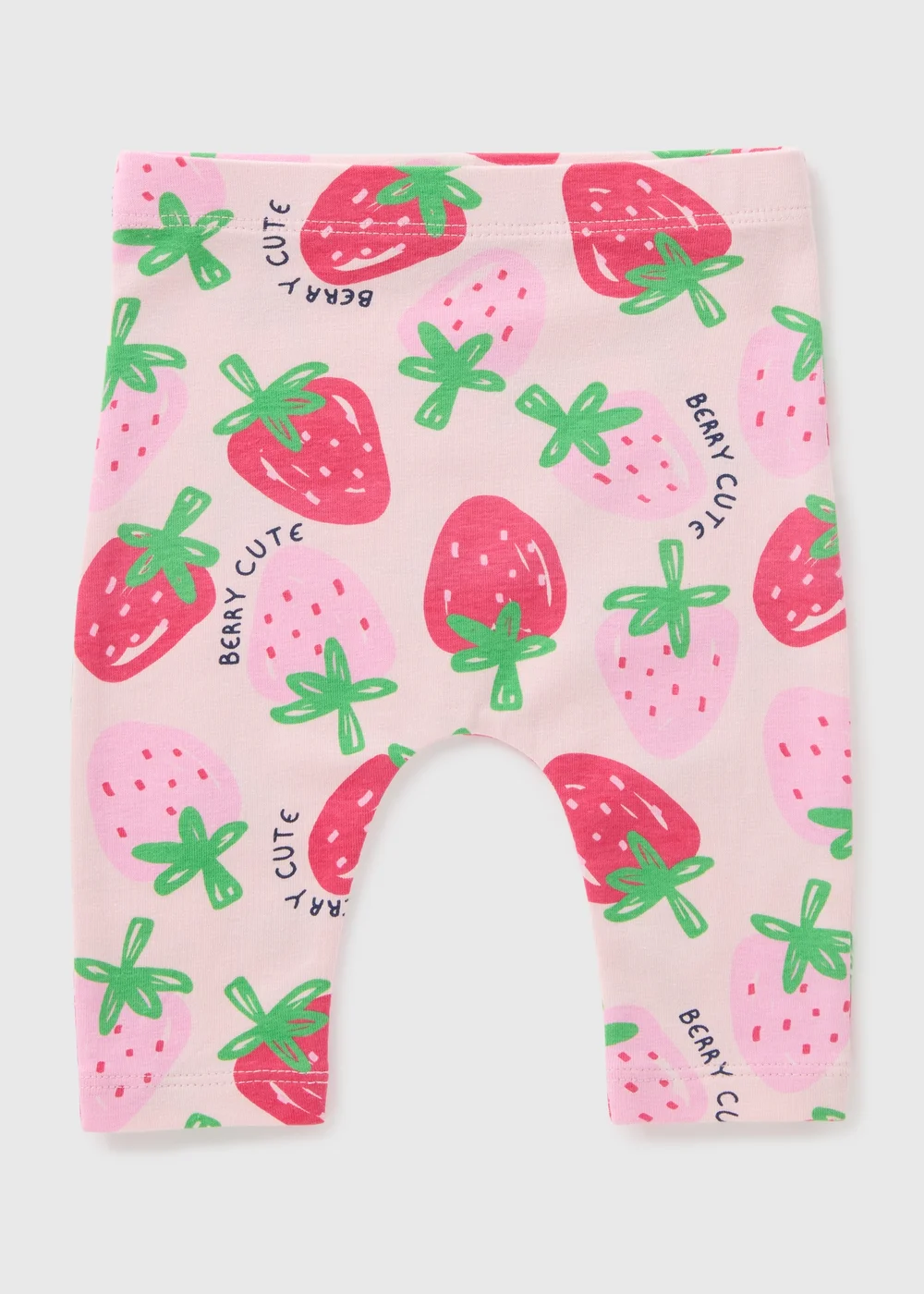 Baby Pink Strawberry Leggings (Newborn-23mths) - 9-12 months Image 1