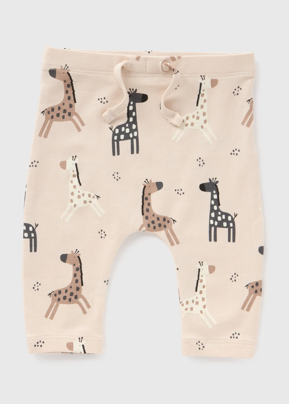 Baby Beige Giraffe Print Leggings (Newborn-23mths) - 9-12 months Image 1