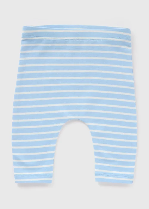 Baby Blue Stripe Leggings (Newborn-23mths) - 9-12 months Image 1