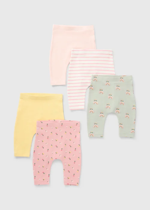 Baby Multicolour Floral Leggings (Newborn-23mths) - 9-12 months Image 1