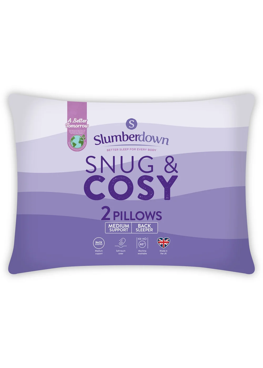 Slumberdown Snug & Cosy Pillow Pair Image 1