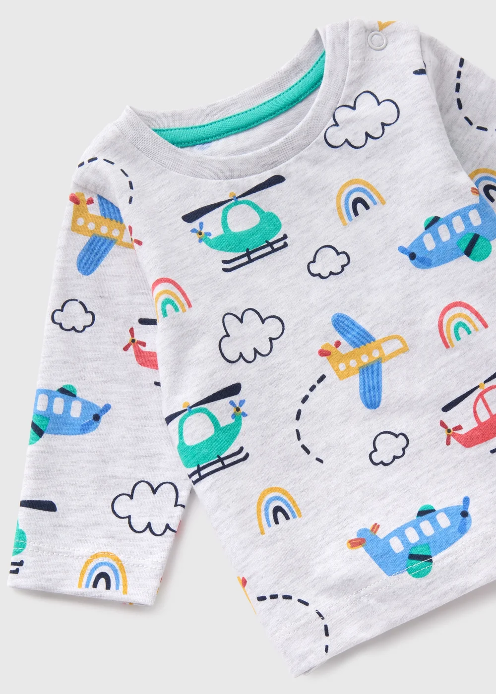 Baby Grey Transport Long Sleeve Top (Newborn-23mths) - 0-3 months Image 2
