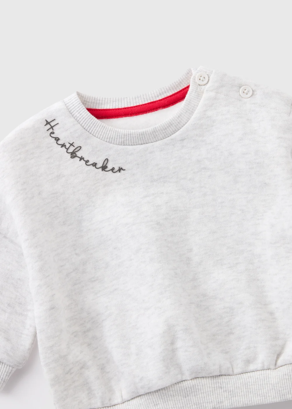 Baby Grey Heartbreaker Sweatshirt (Newborn-23mths) - 0-3 months Image 2