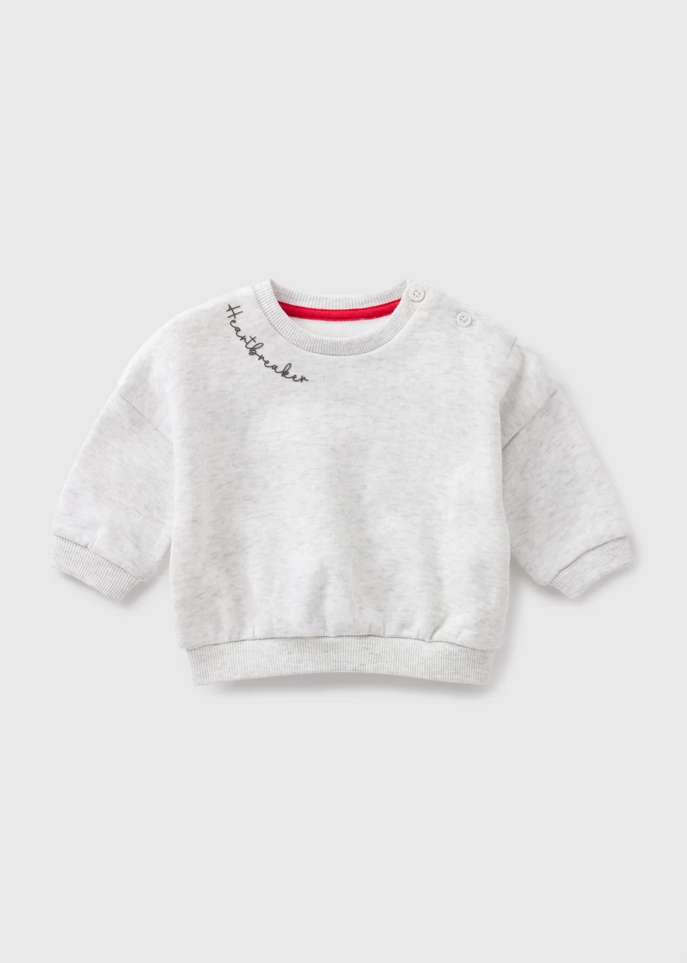 Baby Grey Heartbreaker Sweatshirt (Newborn-23mths) - 0-3 months Image 1