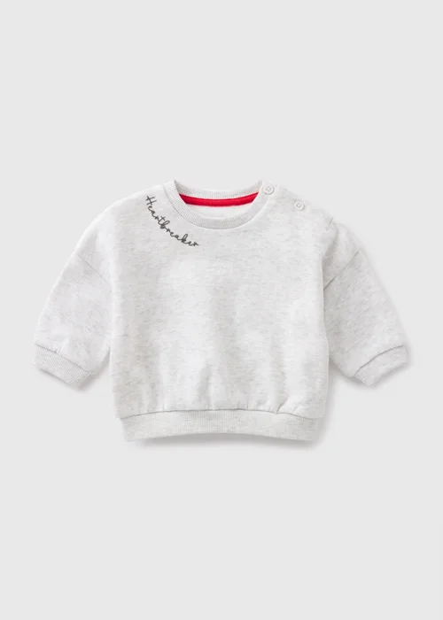 Baby Grey Heartbreaker Sweatshirt (Newborn-23mths) - 0-3 months Image 1