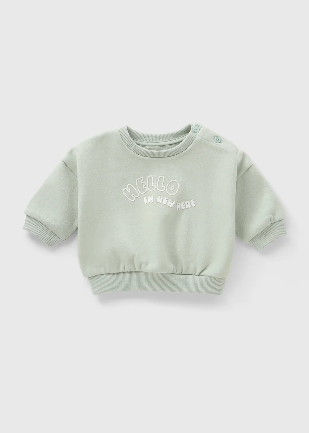 Baby Green Sweatshirt (Newborn-23mths) - 0-3 months Image 1