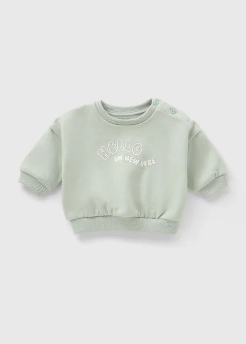 Baby Green Sweatshirt (Newborn-23mths) - 0-3 months Image 1