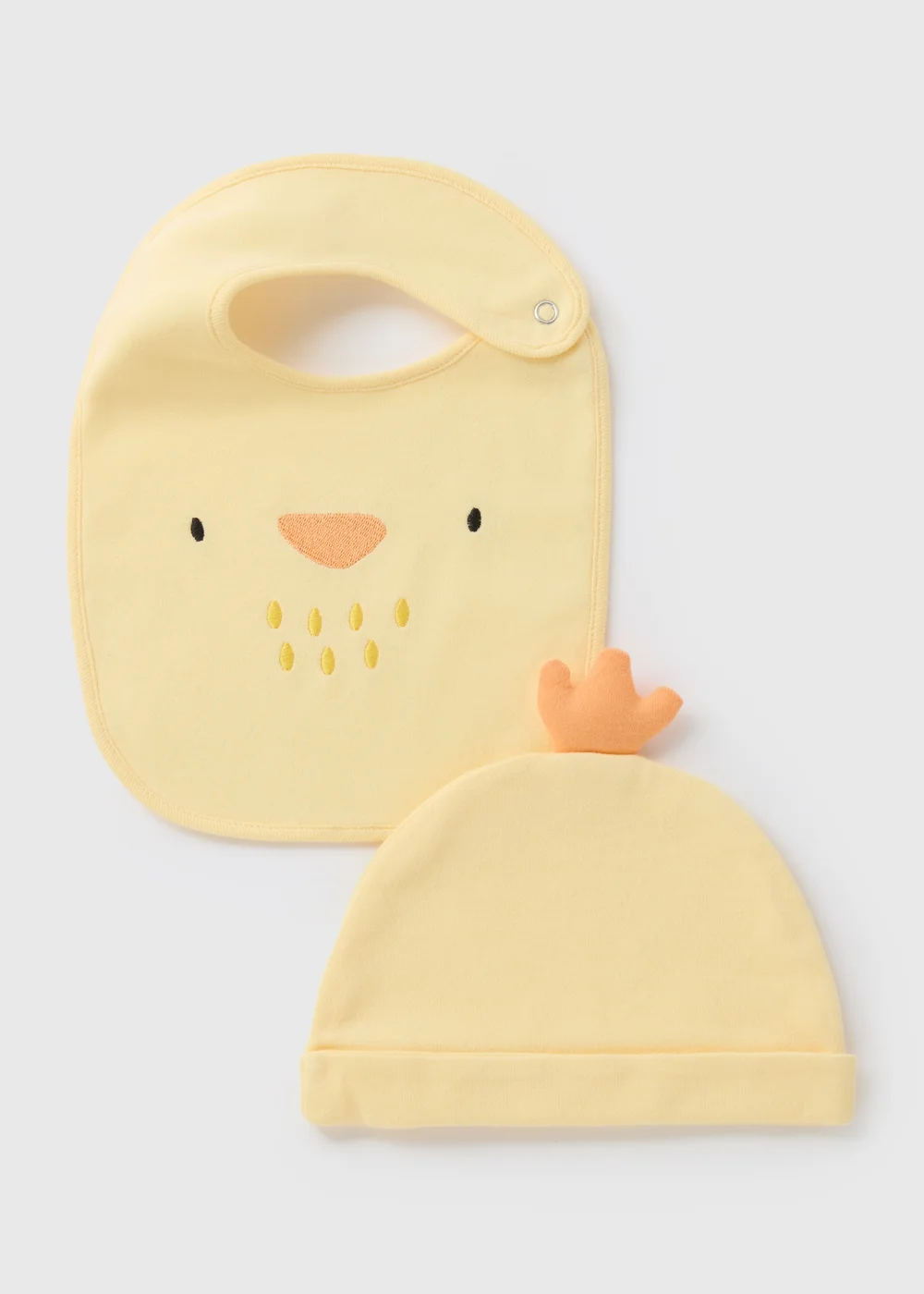Baby Lemon Easter Chick Hat & Bib Set (Newborn-6mths) - Age 0 - 3 Months Image 1