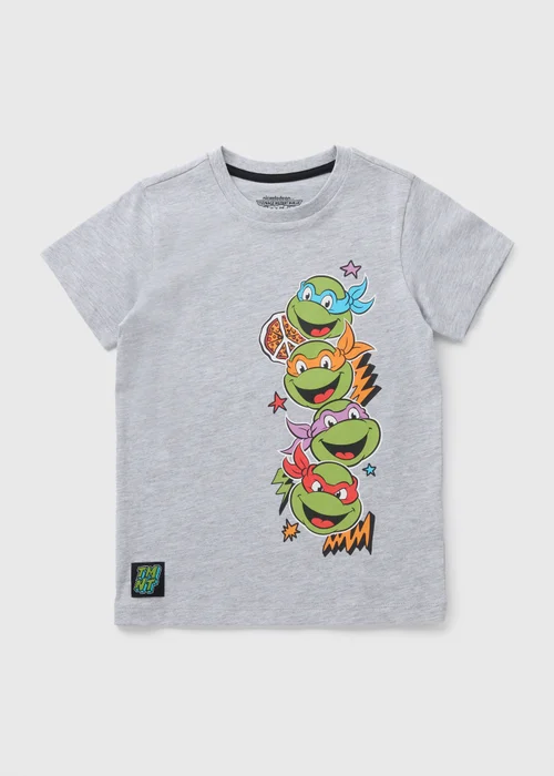 Ninja Turtles Grey T-Shirt (5-13yrs) - 5 Yrs Image 1