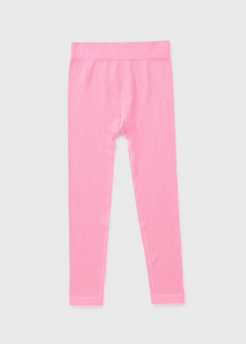 Girls Pink Seamless Leggings (7-15yrs) - S Image 1