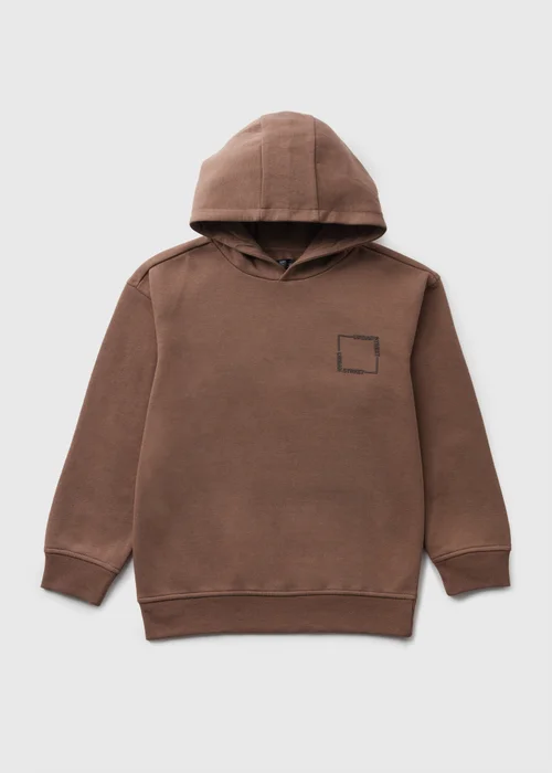Boys Brown Urban Street Hoodie (7-15yrs) - 7 Yrs Image 1