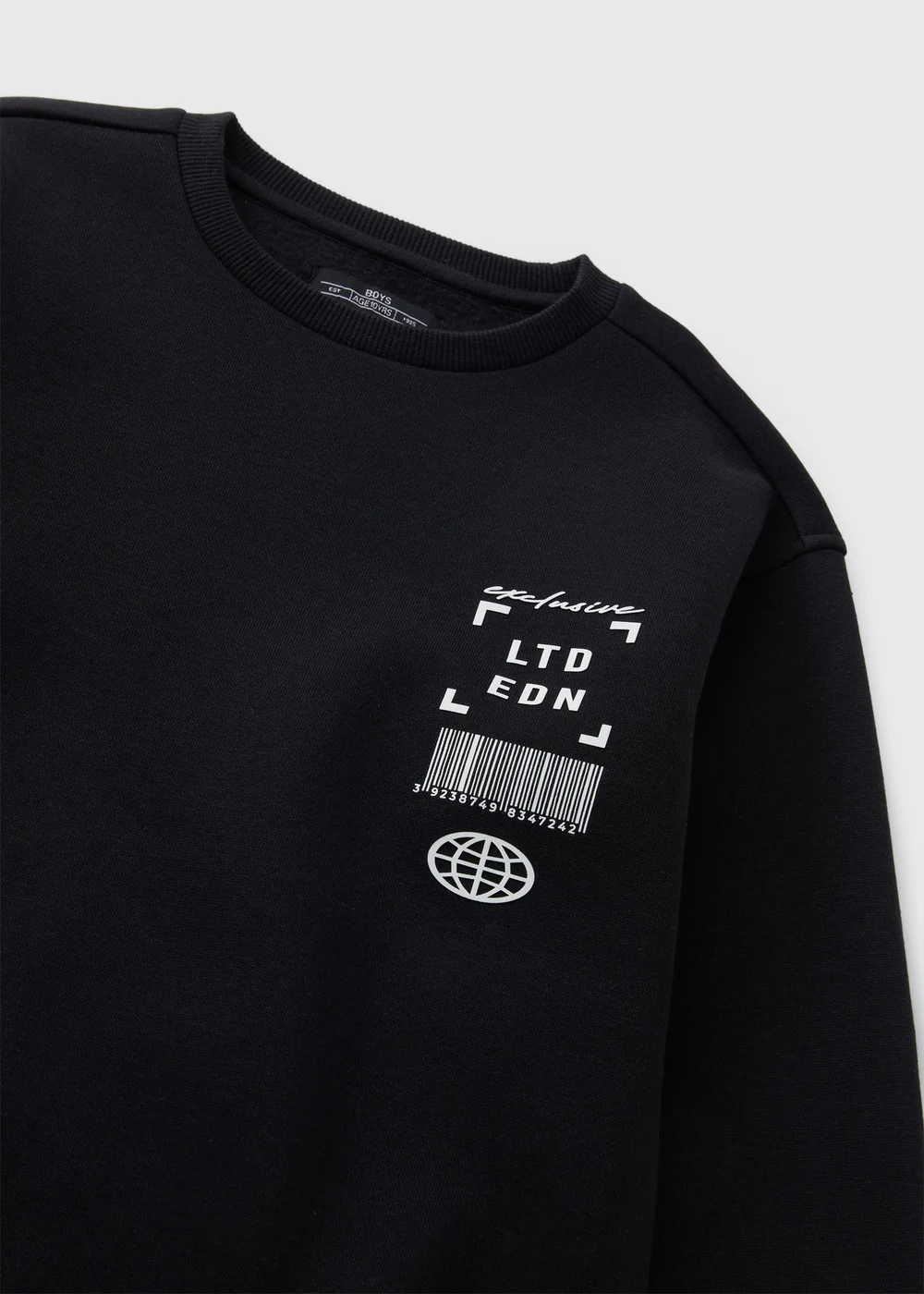 Boys Black Limited Edition Sweatshirt (7-15yrs) - 7 Yrs Image 2