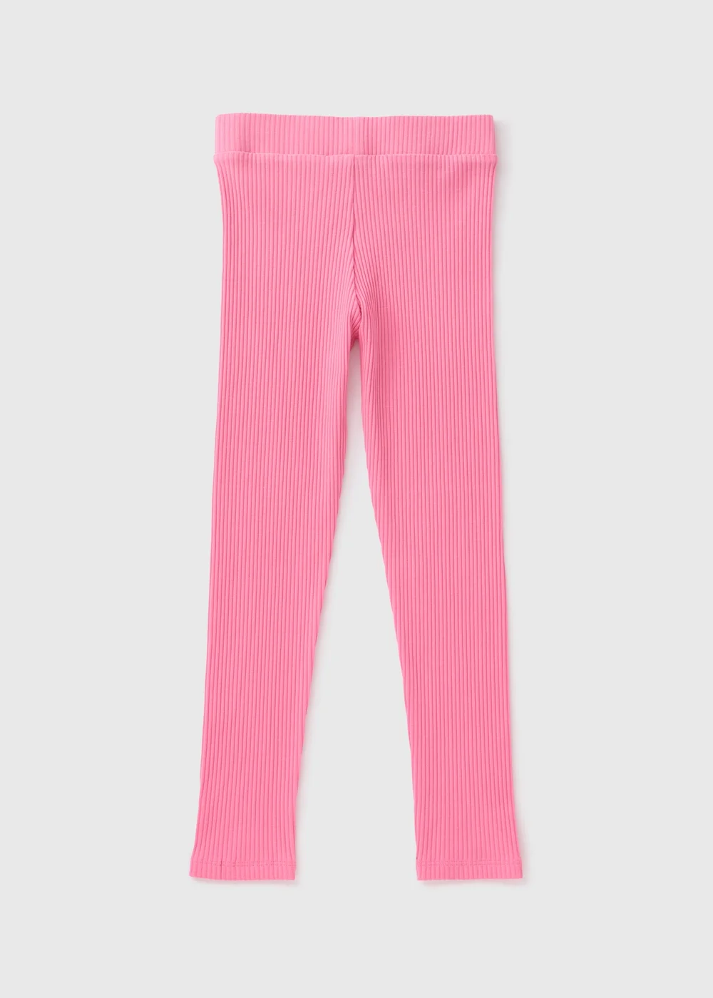 Girls Pink Ribbed Leggings (7-15yrs) - 8 Yrs Image 1