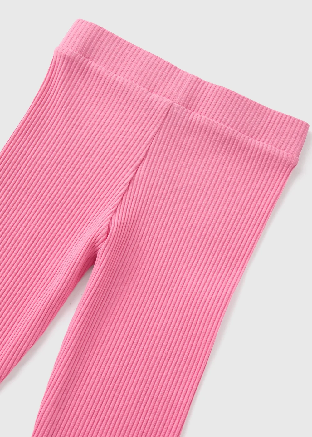 Girls Pink Ribbed Leggings (7-15yrs) - 8 Yrs Image 2