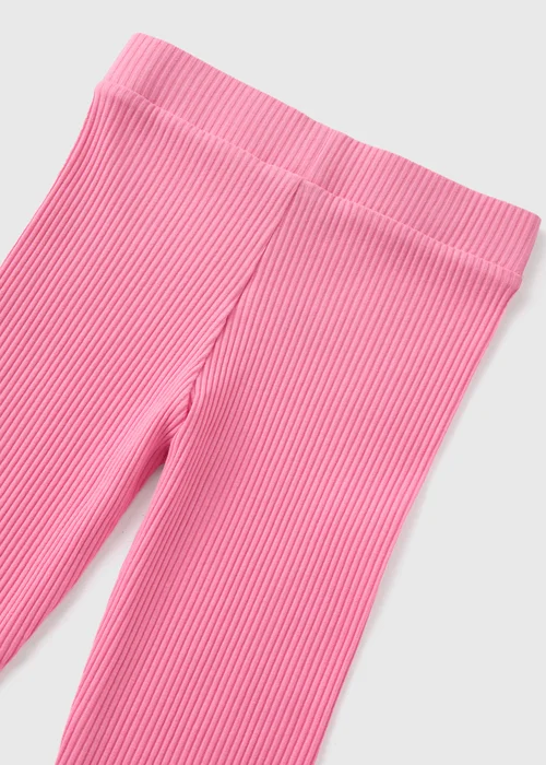 Girls Pink Ribbed Leggings (7-15yrs) - 8 Yrs Image 2