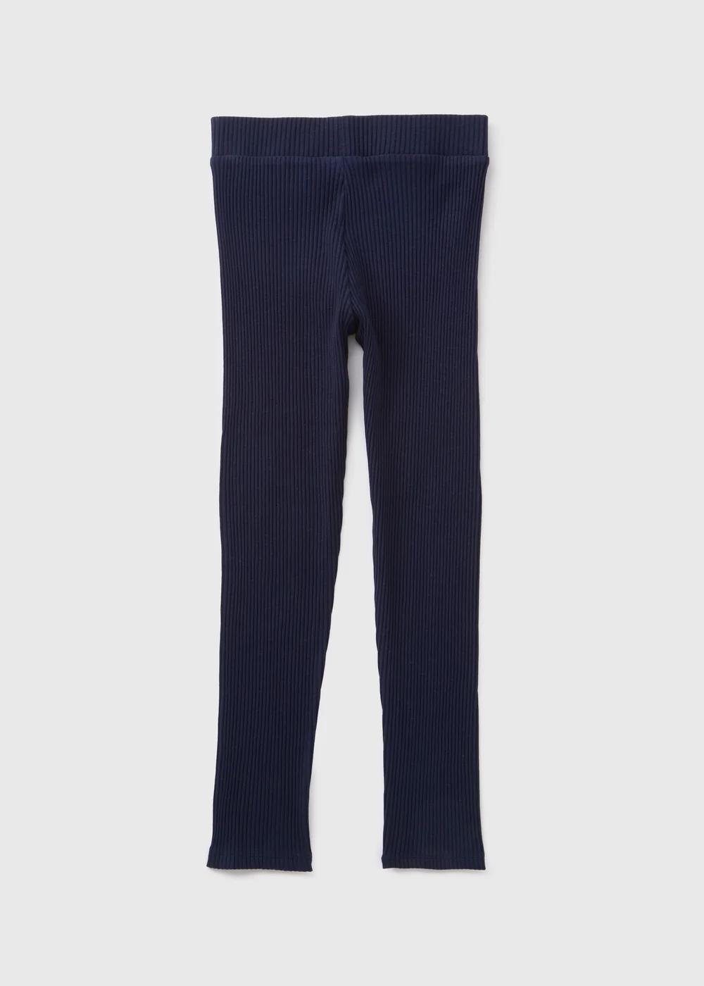 Girls Navy Ribbed Leggings (7-15yrs) - Age 7 Years Image 1